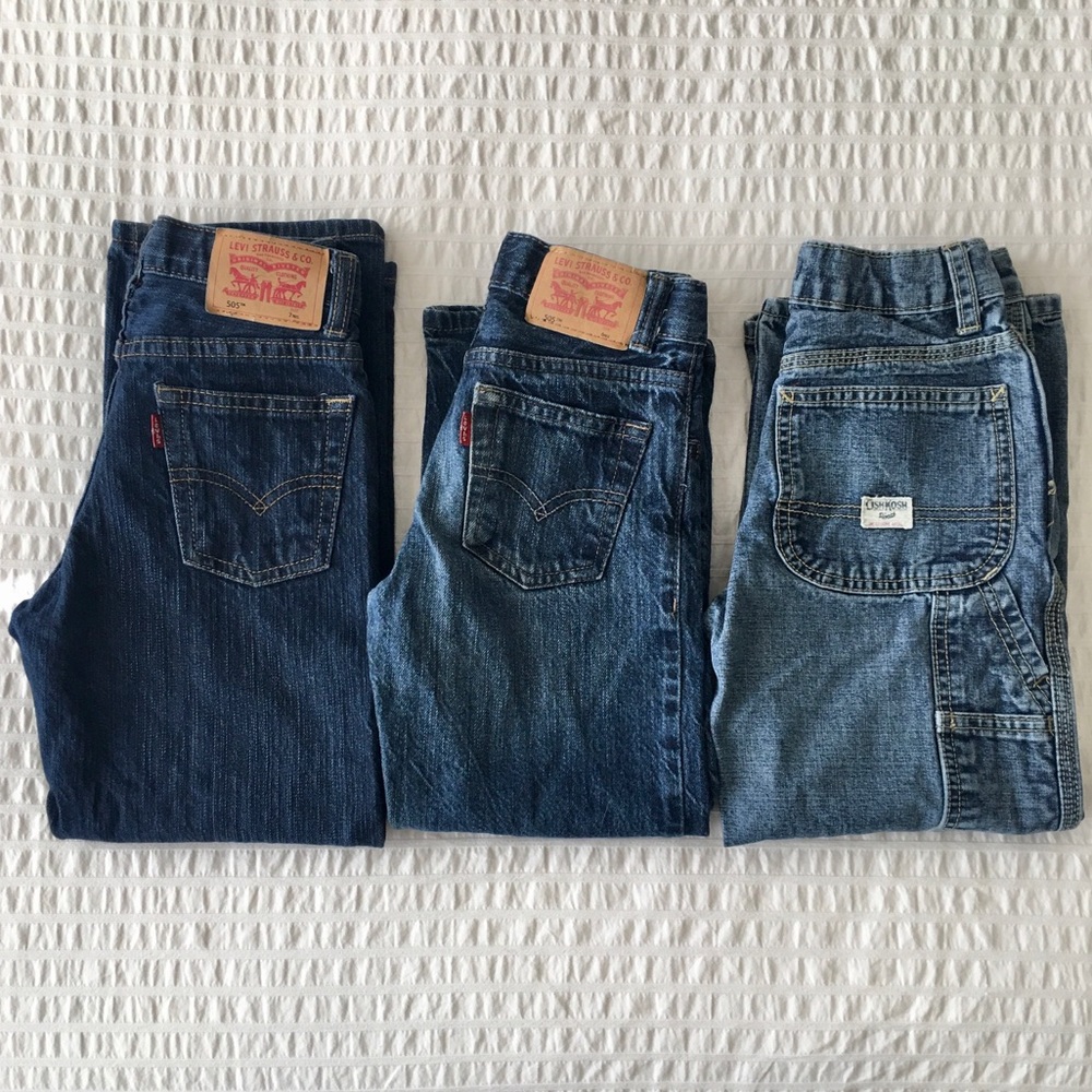 3 x Kids Jeans. Size 7, Size 6, Levi’s & OshKosh
